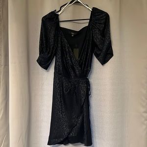 Navy Blue Leopard Lulus wrap dress